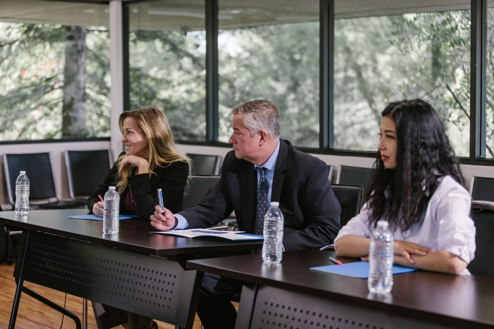 European business leaders reviewing a US market entry strategy at a WerkWell executive masterclass